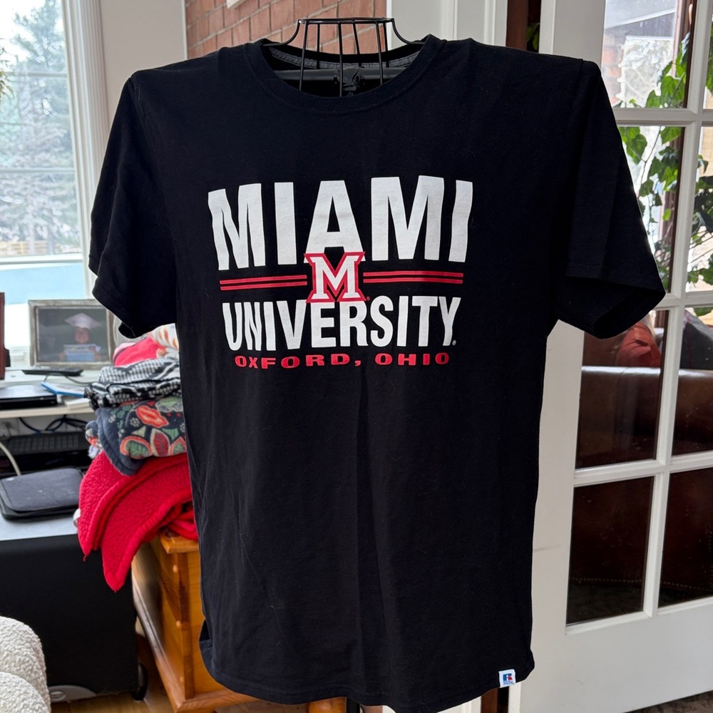 Russell Athletic Black Miami University Tee